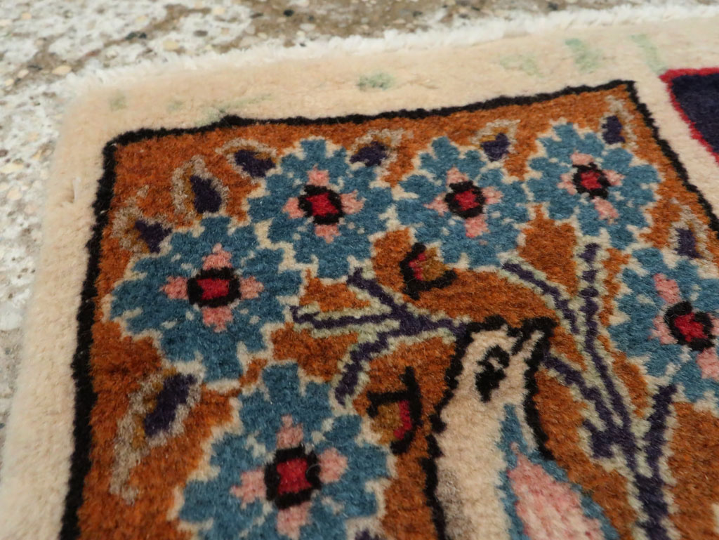 Vintage Persian Tabriz Pictorial Rug, No.21209 - Gss