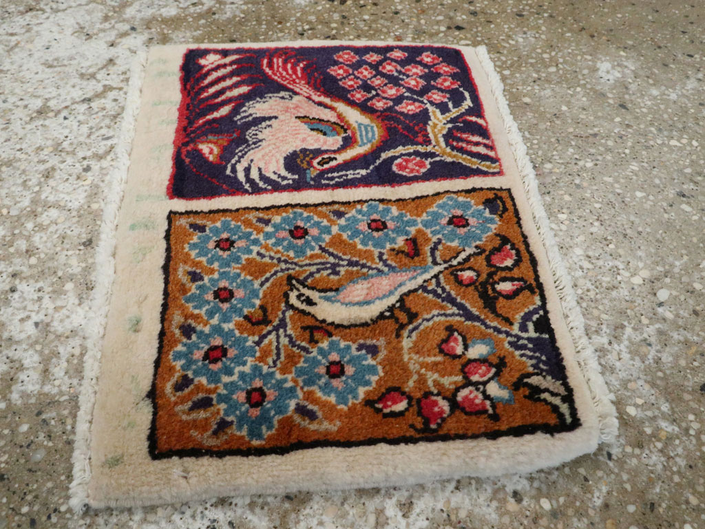 Vintage Persian Tabriz Pictorial Rug, No.21209 - Gss
