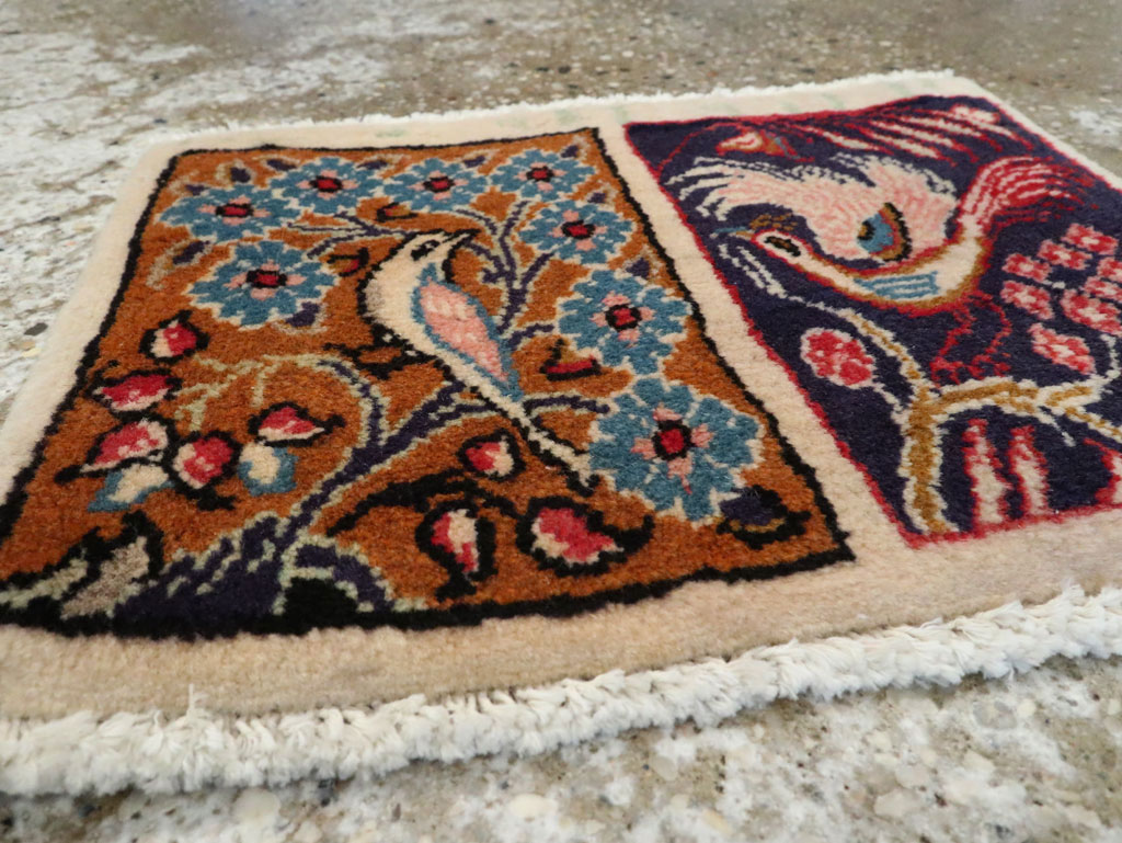 Vintage Persian Tabriz Pictorial Rug, No.21209 - Gss