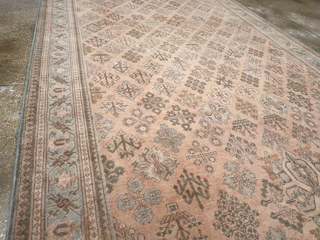 Antique Persian Joshegan Wide Gallery Runner, No.21214 - Gss
