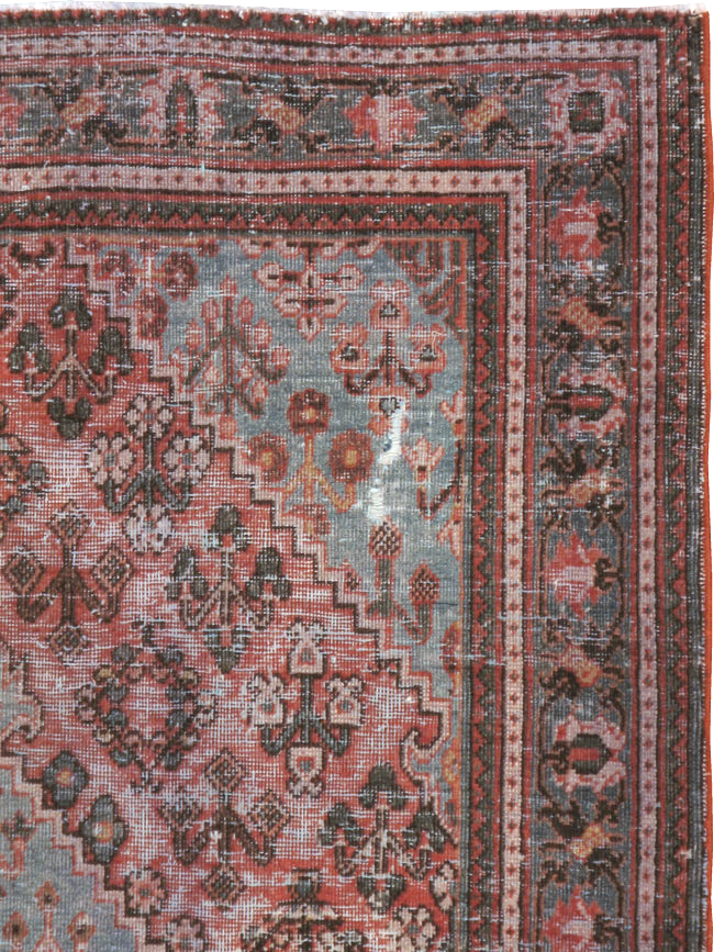 Vintage Persian Joshegan Distressed Rug, No.21217 - Gss