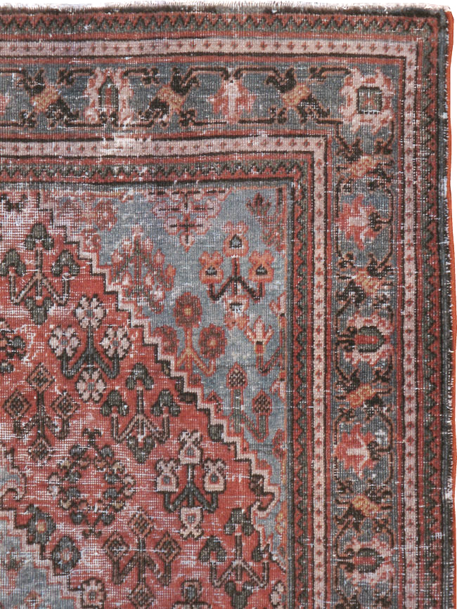 Vintage Persian Joshegan Distressed Rug, No.21217 - Gss