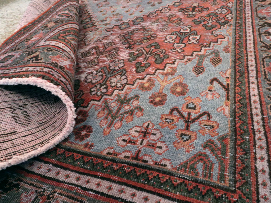 Vintage Persian Joshegan Distressed Rug, No.21217 - Gss