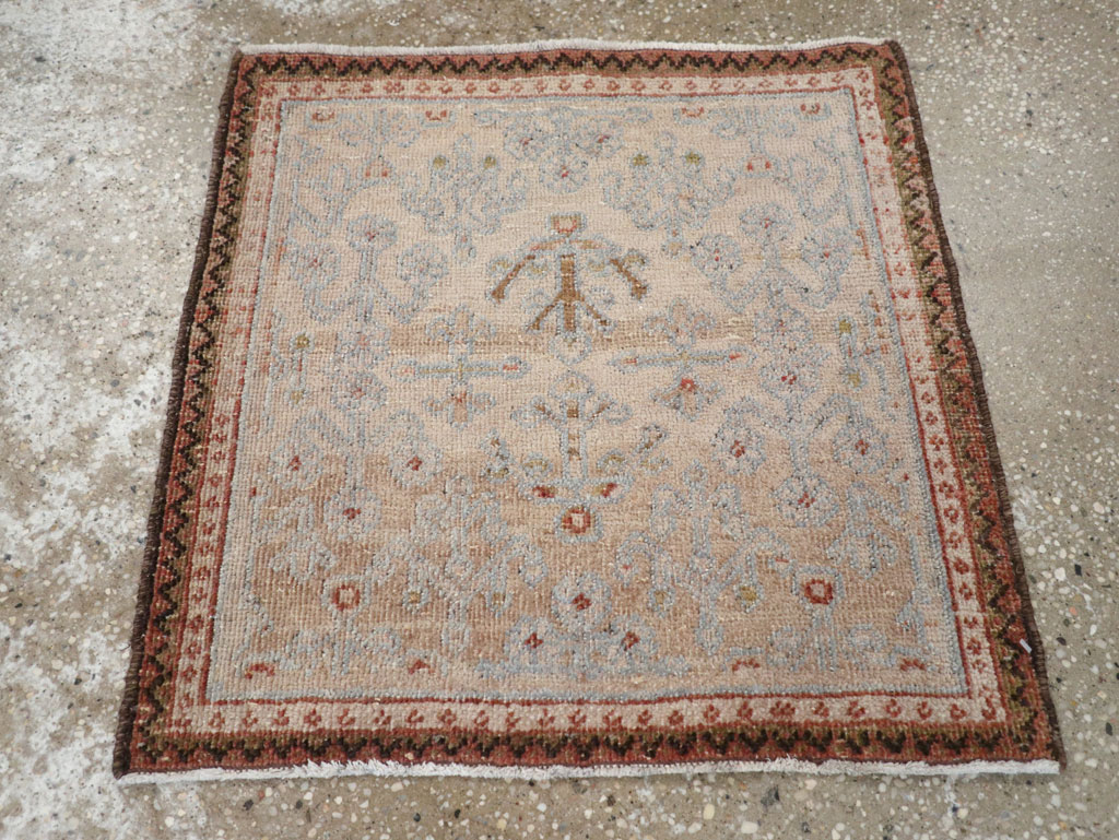Vintage Persian Joshegan Square Throw Rug, No.21243 - Gss