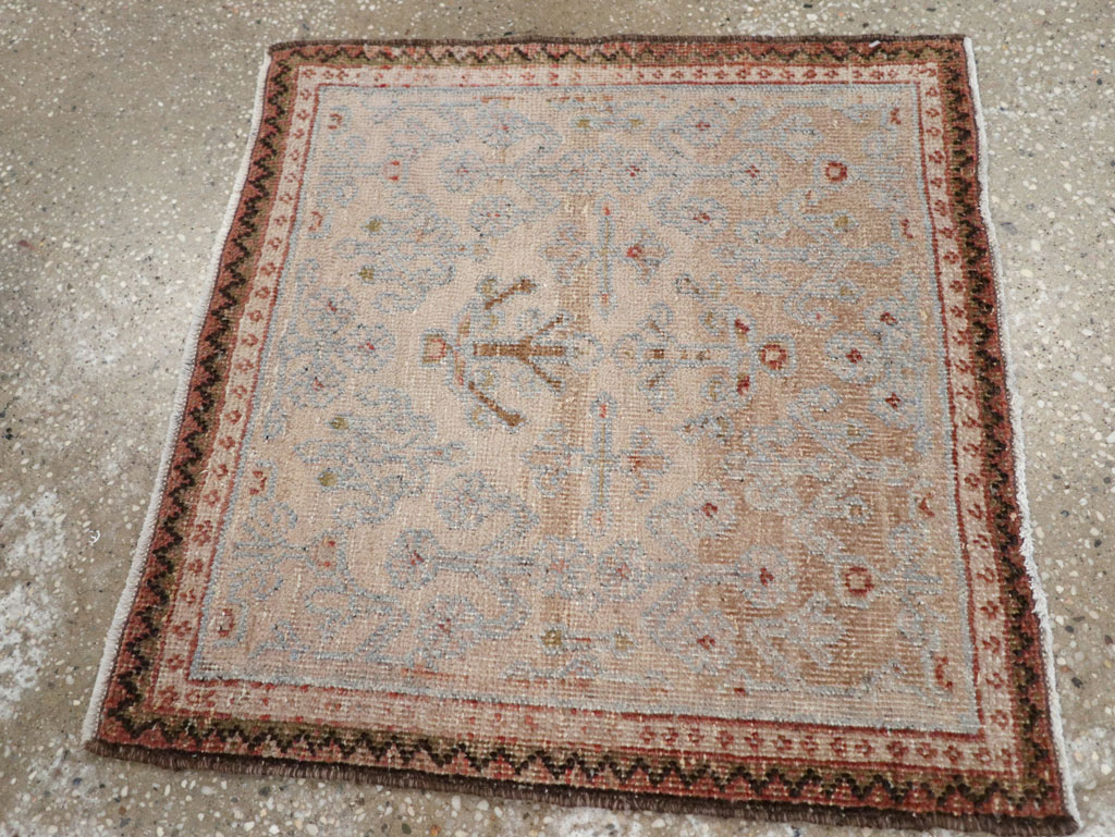 Vintage Persian Joshegan Square Throw Rug, No.21243 - Gss