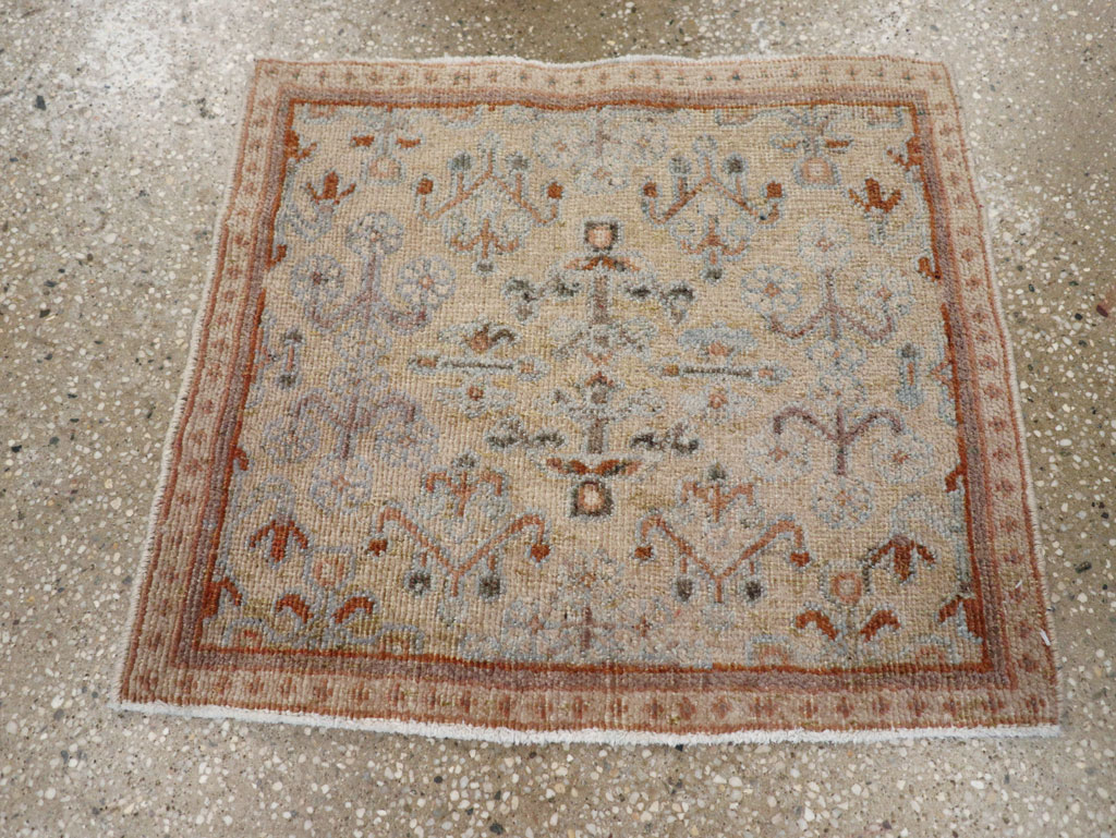 Vintage Persian Joshegan Square Throw Rug, No.21253 - Gss