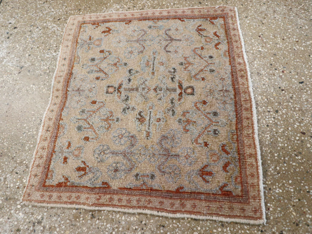 Vintage Persian Joshegan Square Throw Rug, No.21253 - Gss