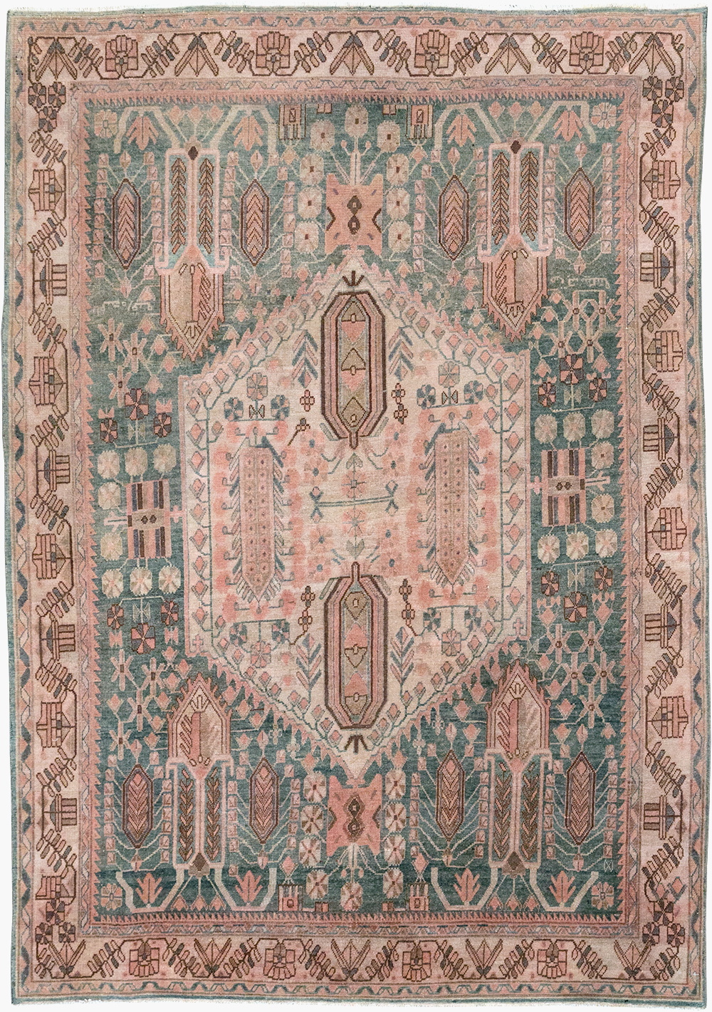 Vintage Persian Afshar Accent Rug, No.21289 - Gss