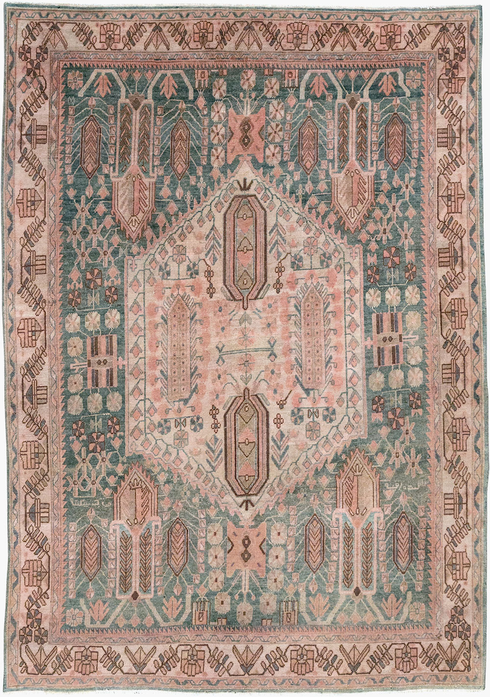 Vintage Persian Afshar Accent Rug, No.21289 - Gss