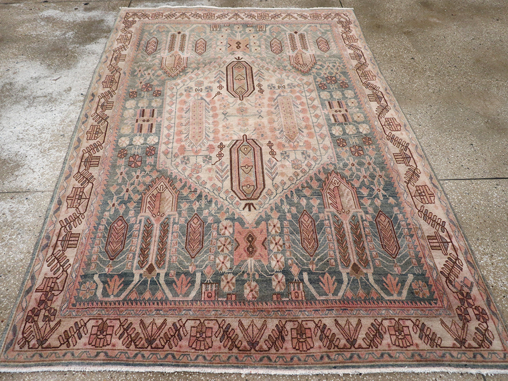 Vintage Persian Afshar Accent Rug, No.21289 - Gss