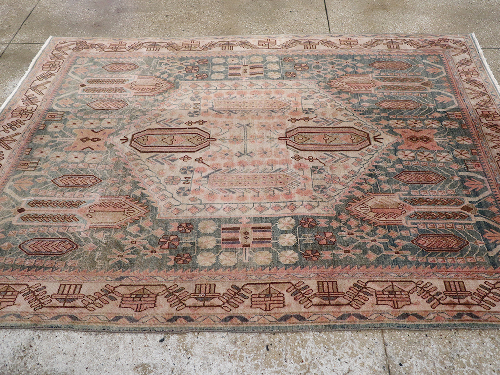 Vintage Persian Afshar Accent Rug, No.21289 - Gss