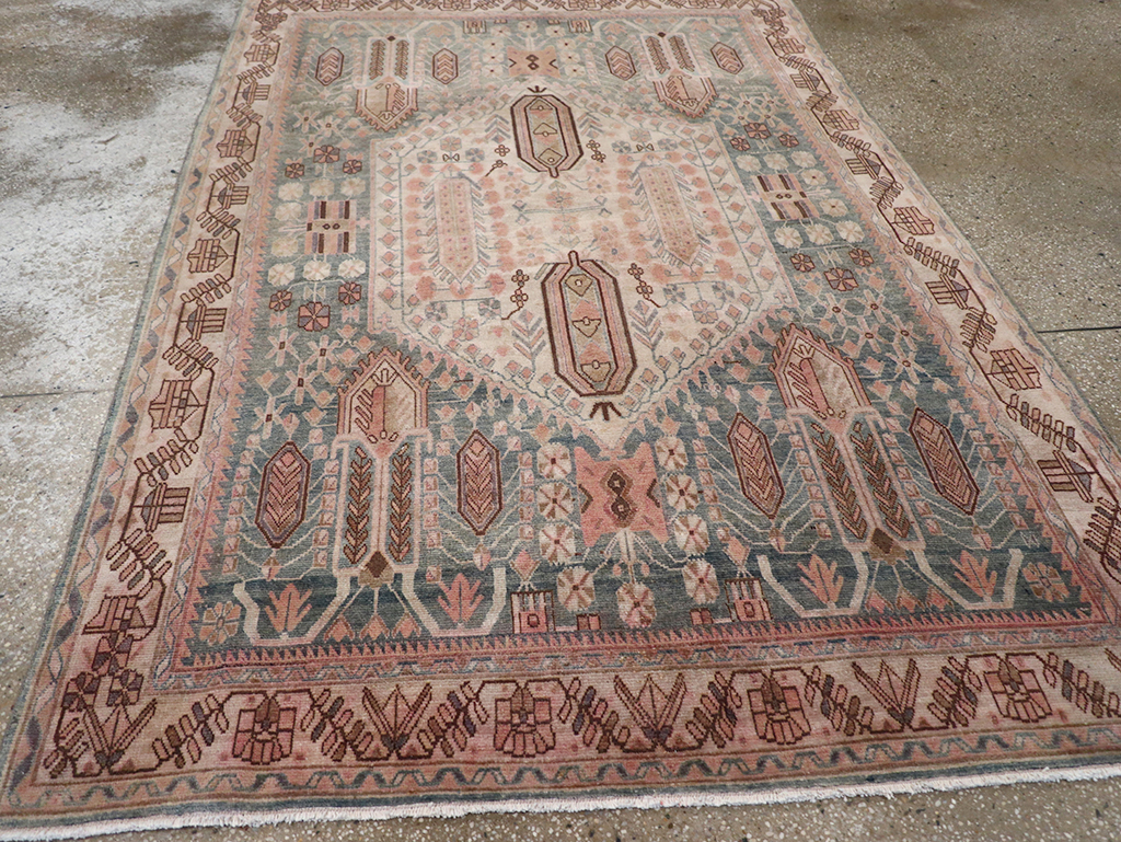 Vintage Persian Afshar Accent Rug, No.21289 - Gss