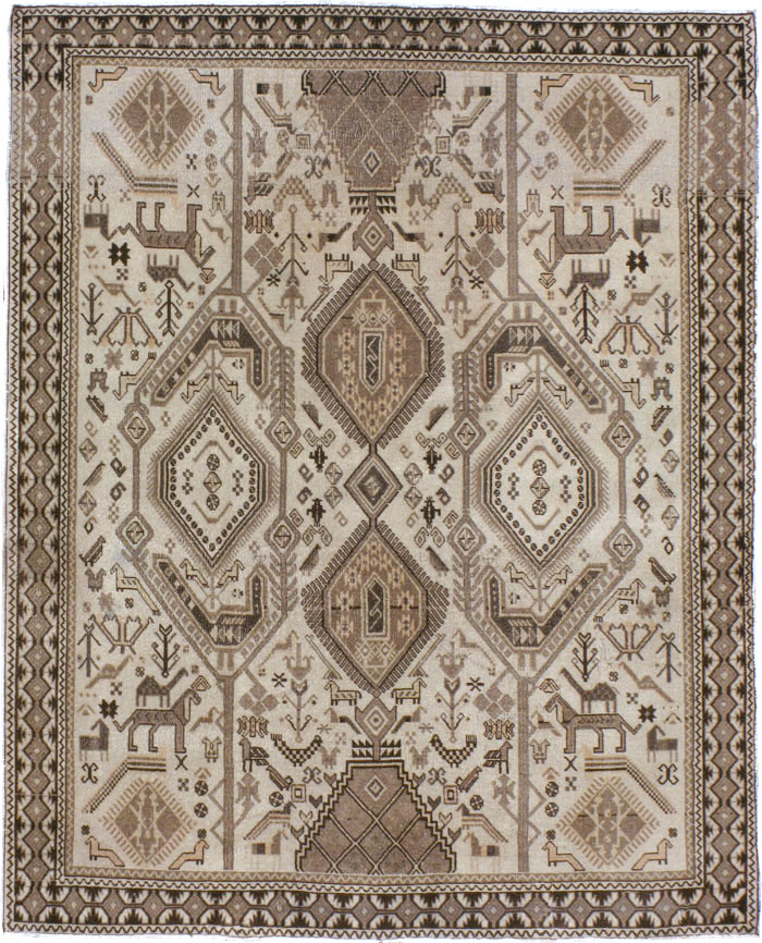 Vintage Persian Afshar Rug, No.21290 - Gss