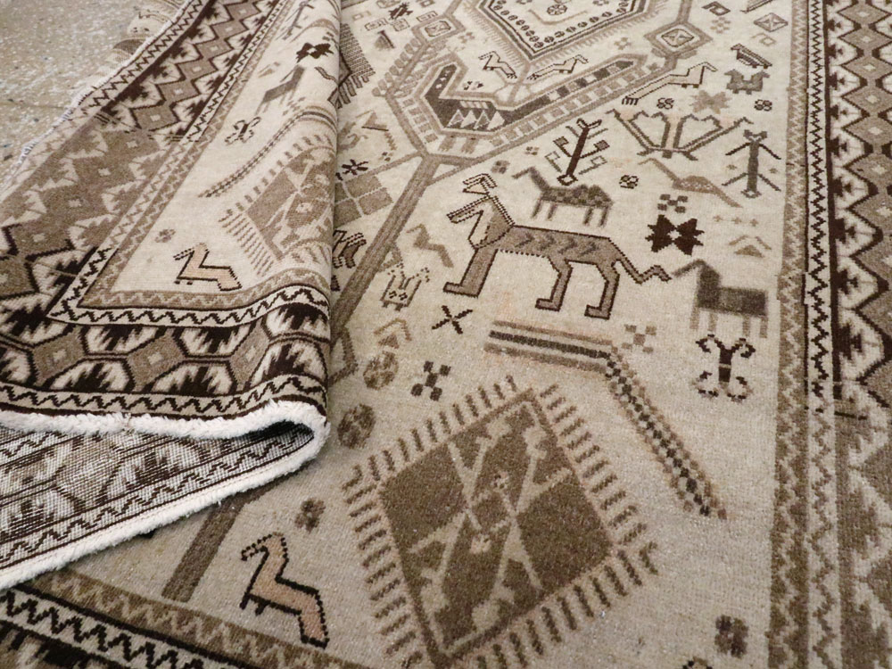 Vintage Persian Afshar Rug, No.21290 - Gss