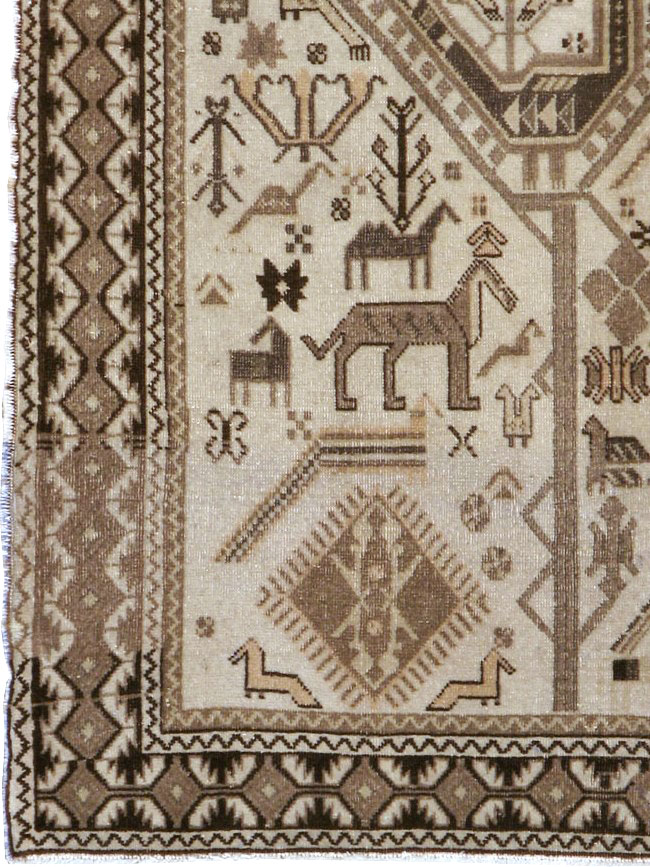 Vintage Persian Afshar Rug, No.21290 - Gss