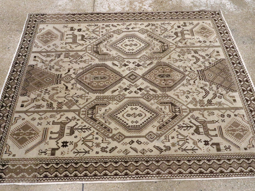 Vintage Persian Afshar Rug, No.21290 - Gss