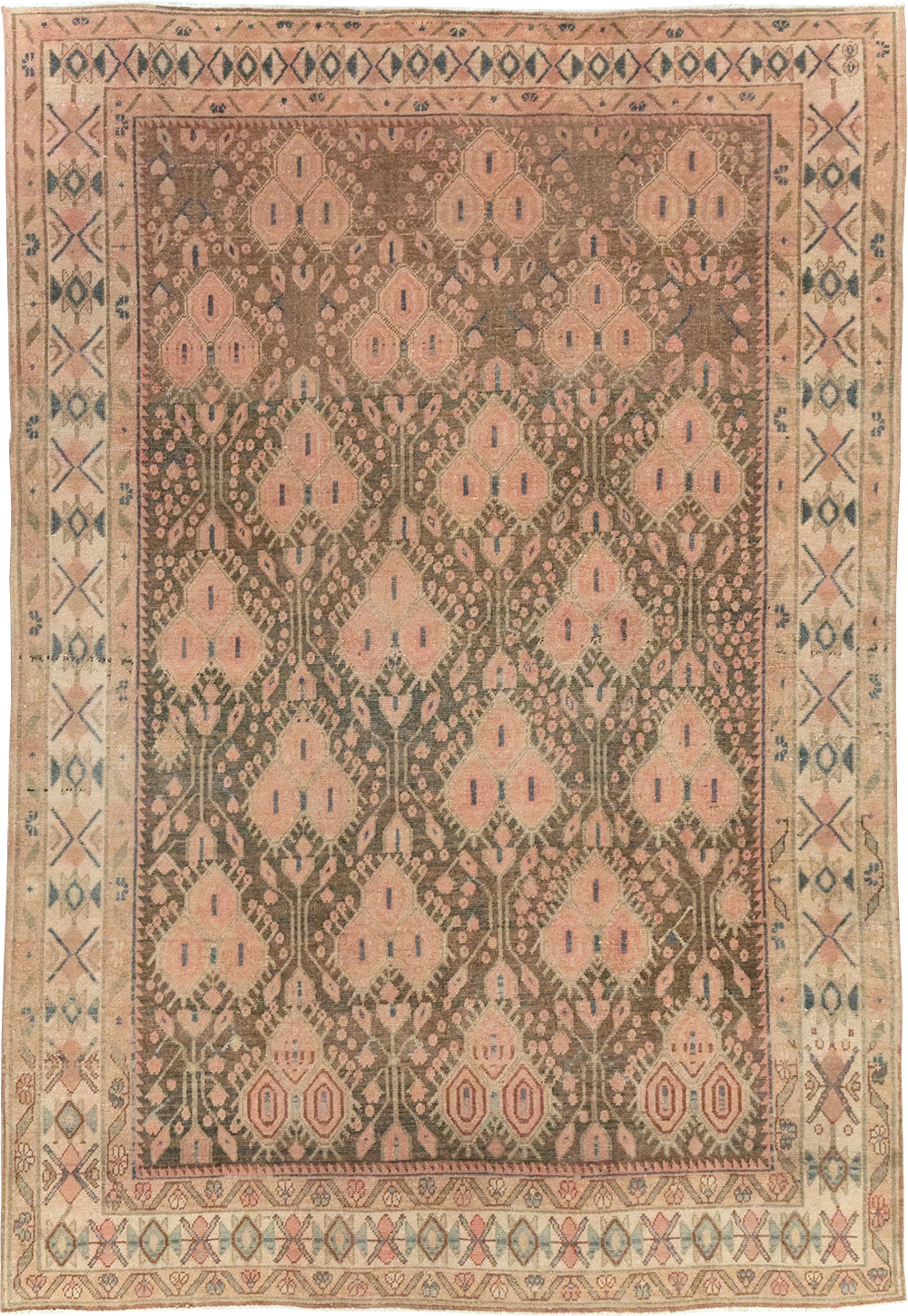 Vintage Persian Afshar Accent Rug, No.21291 - Gss