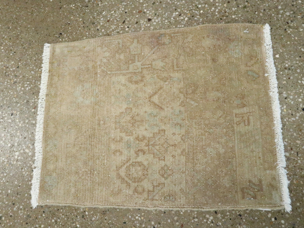 Vintage Persian Malayer Sampler Throw Rug, No.21330 - Gss