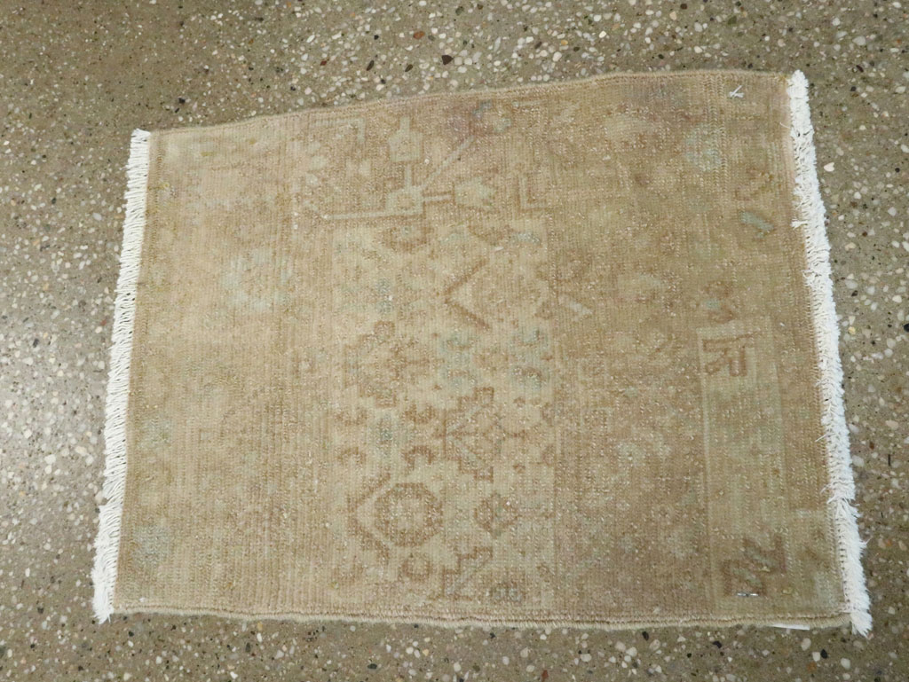 Vintage Persian Malayer Sampler Throw Rug, No.21330 - Gss