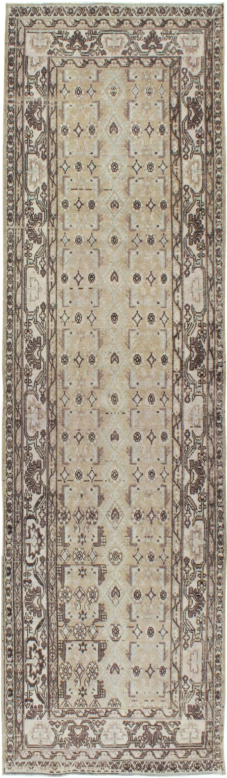 Vintage Persian Malayer Wide Gallery Runner, No.21349 - Gss