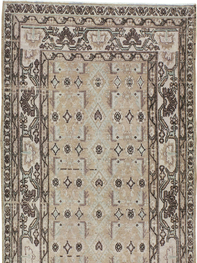 Vintage Persian Malayer Wide Gallery Runner, No.21349 - Gss