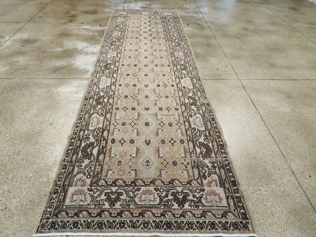 Vintage Persian Malayer Wide Gallery Runner, No.21349 - Gss