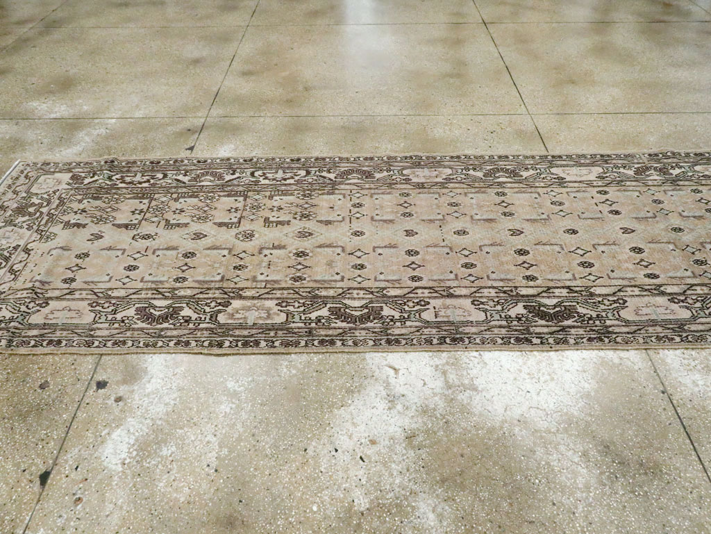 Vintage Persian Malayer Wide Gallery Runner, No.21349 - Gss