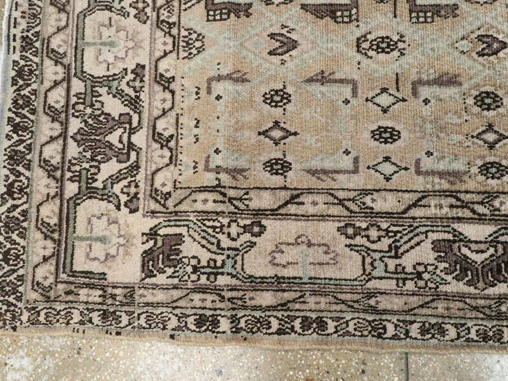 Vintage Persian Malayer Wide Gallery Runner, No.21349 - Gss