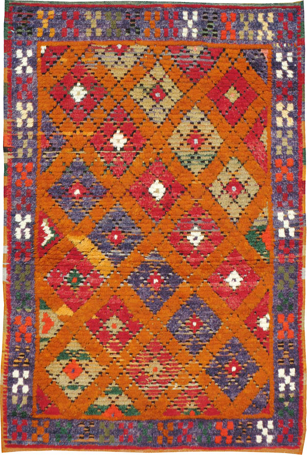 Vintage Turkish Tulu Rug, No.21417 - Gss