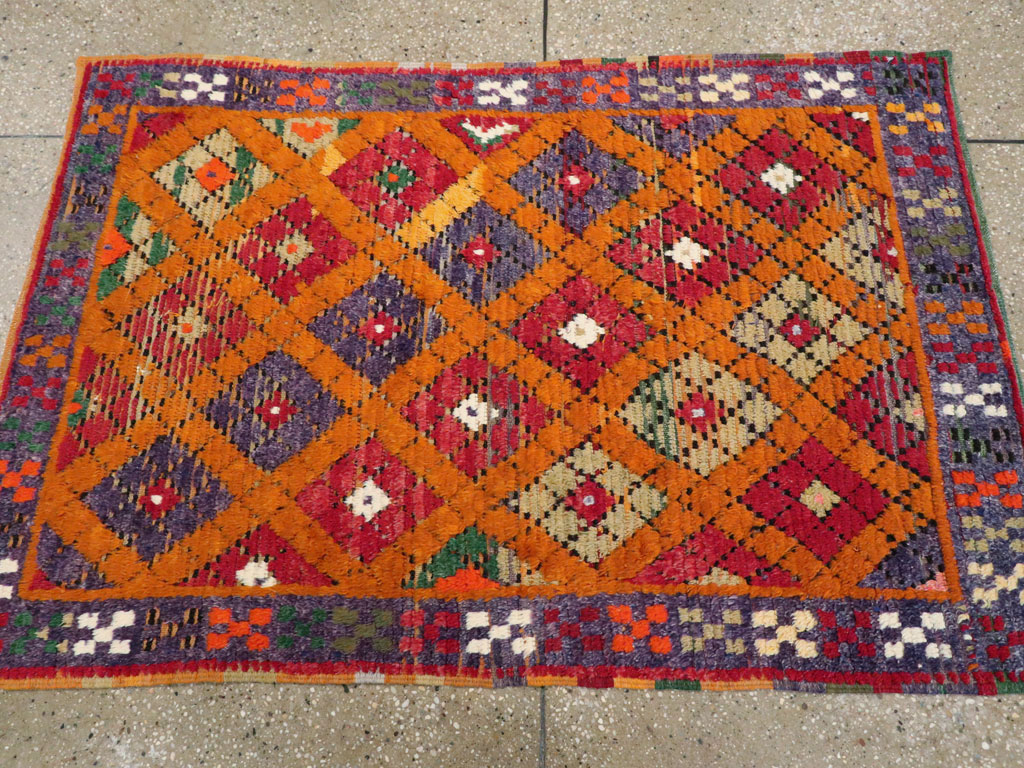 Vintage Turkish Tulu Rug, No.21417 - Gss