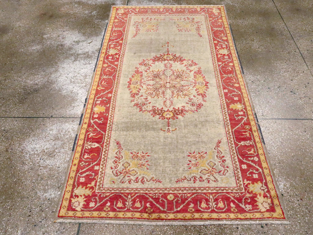 Antique Turkish Oushak Rug, No.21429 - Gss