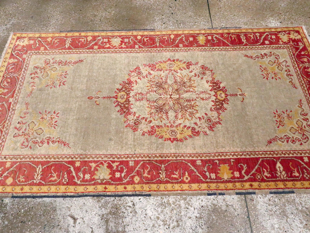 Antique Turkish Oushak Rug, No.21429 - Gss