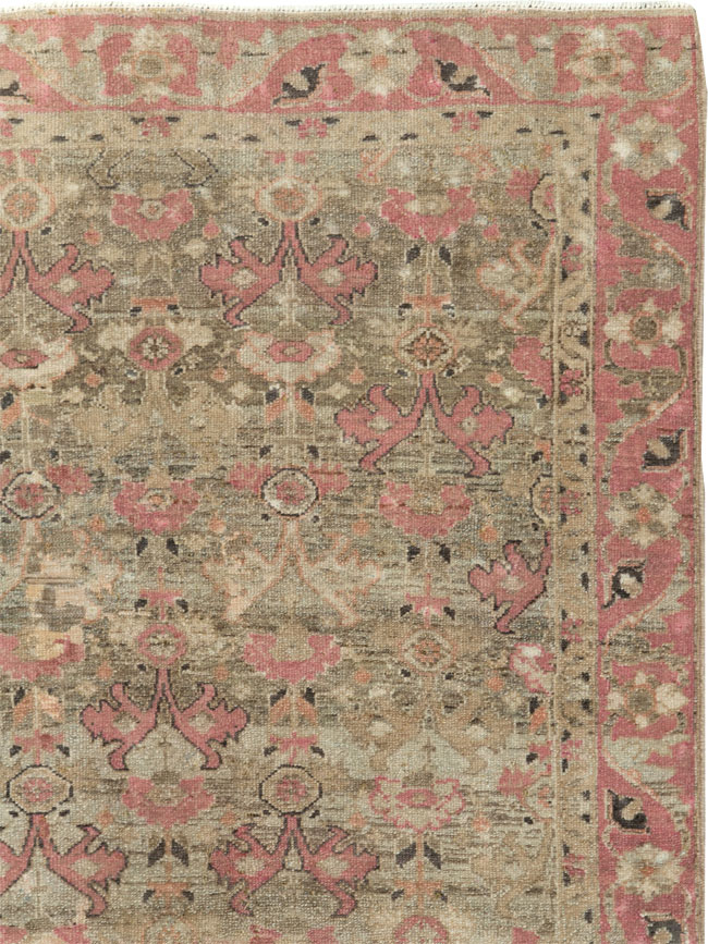Antique Persian Malayer Throw Rug, No.21448 - Gss