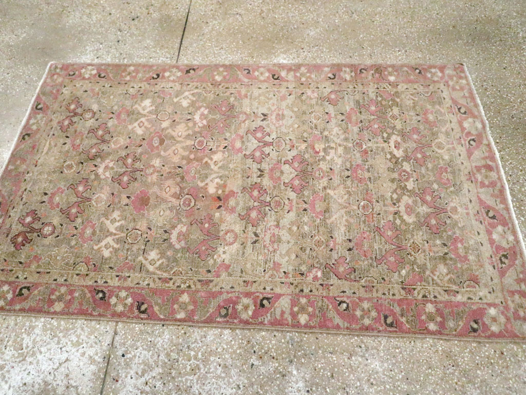 Antique Persian Malayer Throw Rug, No.21448 - Gss