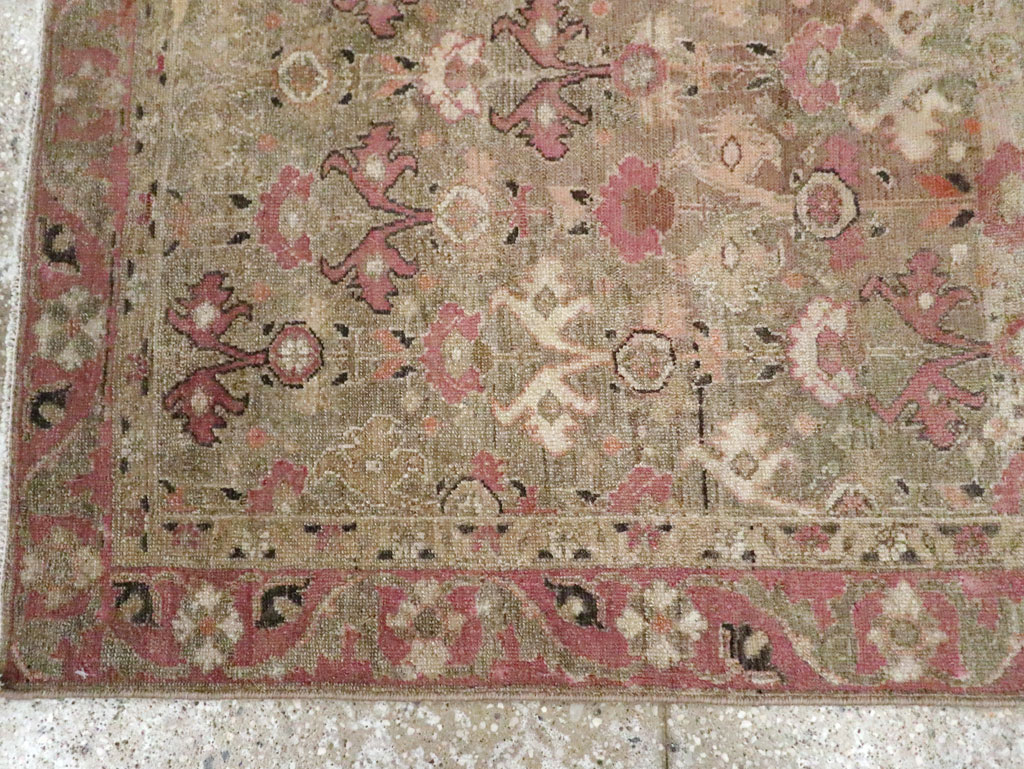 Antique Persian Malayer Throw Rug, No.21448 - Gss