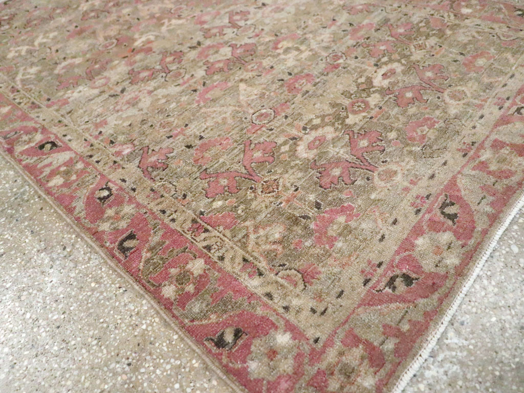 Antique Persian Malayer Throw Rug, No.21448 - Gss