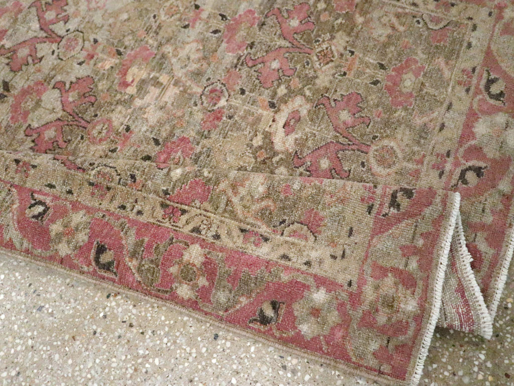 Antique Persian Malayer Throw Rug, No.21448 - Gss