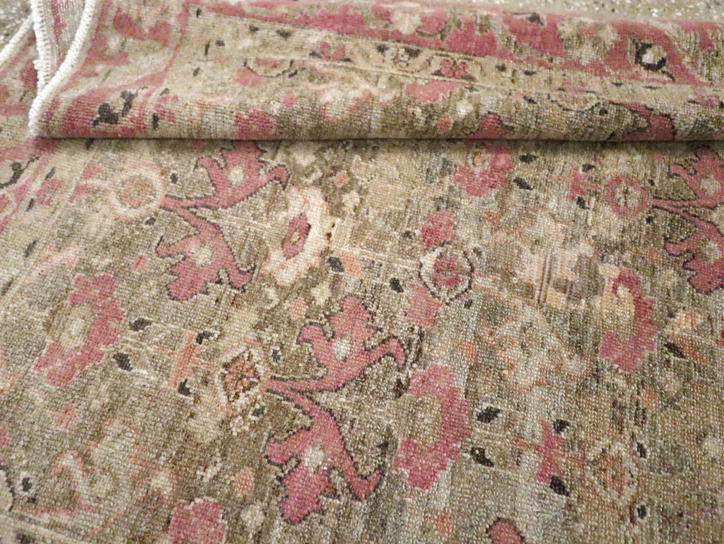 Antique Persian Malayer Throw Rug, No.21448 - Gss