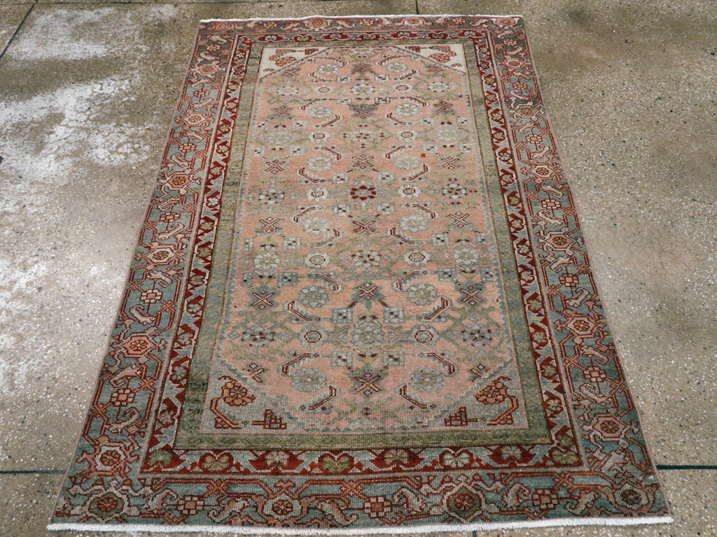Antique Persian Malayer Throw Rug, No.21463 - Gss