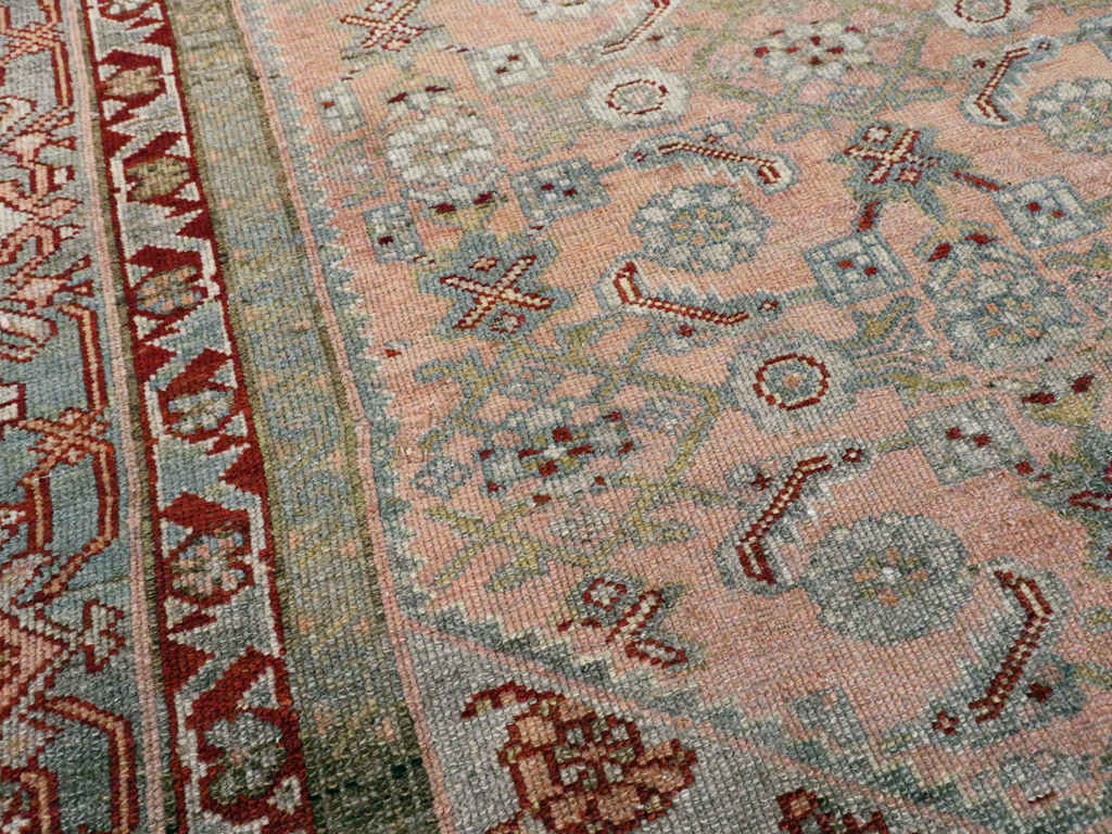 Antique Persian Malayer Throw Rug, No.21463 - Gss