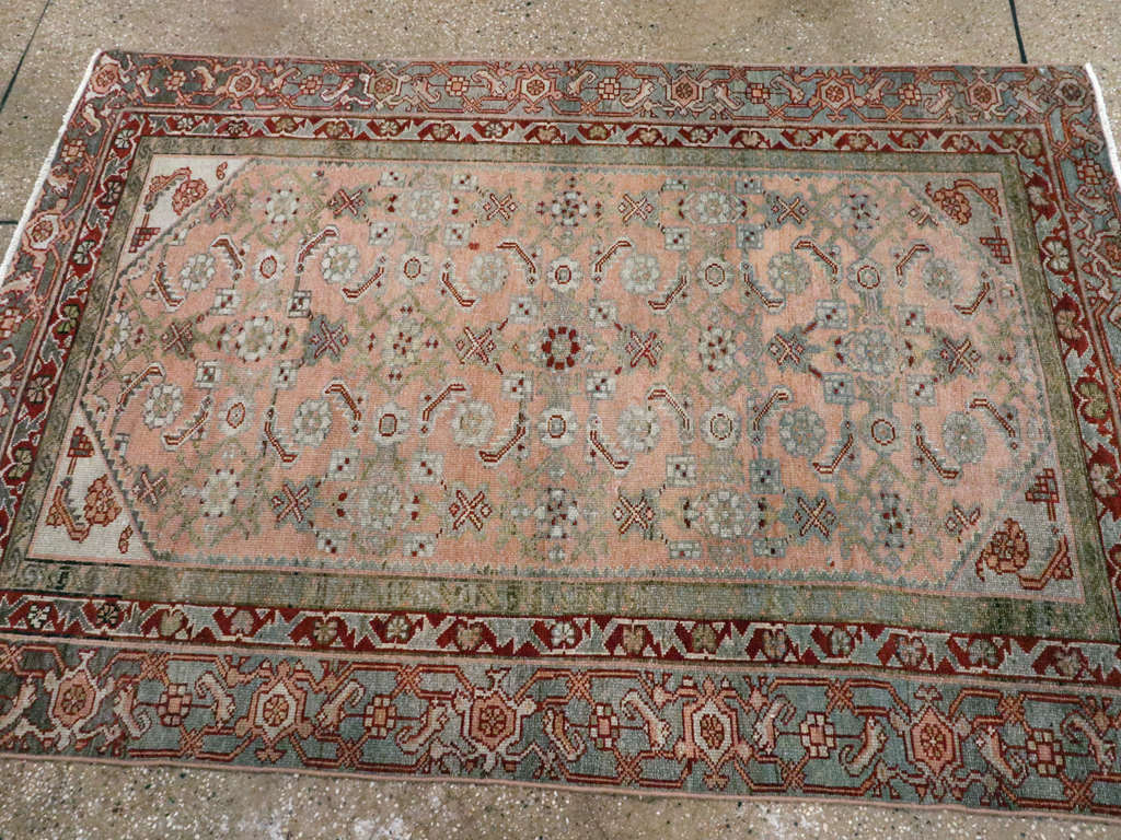 Antique Persian Malayer Throw Rug, No.21463 - Gss