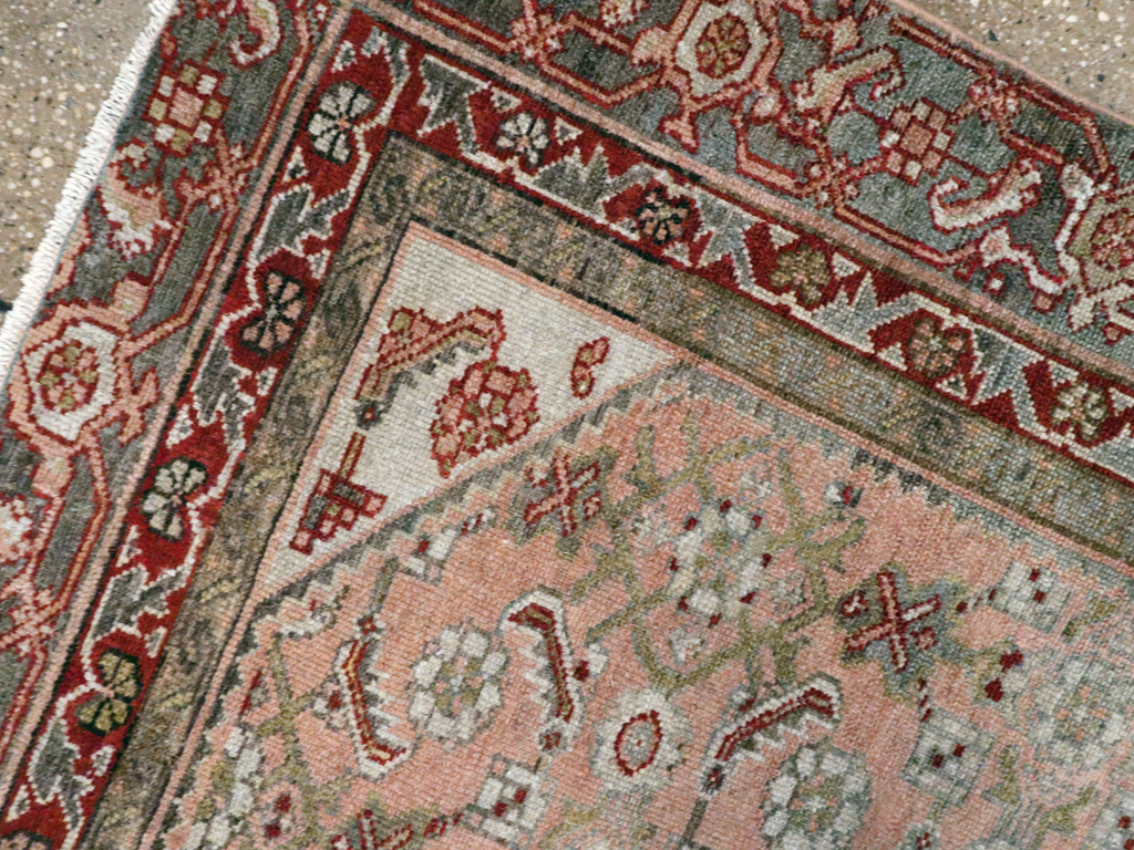 Antique Persian Malayer Throw Rug, No.21463 - Gss