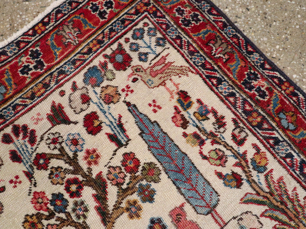 Vintage Persian Tabriz Pictorial Rug, No.21465 - Gss