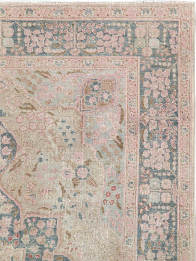 Vintage Persian Tabriz Accent Rug, No.21470 - Gss