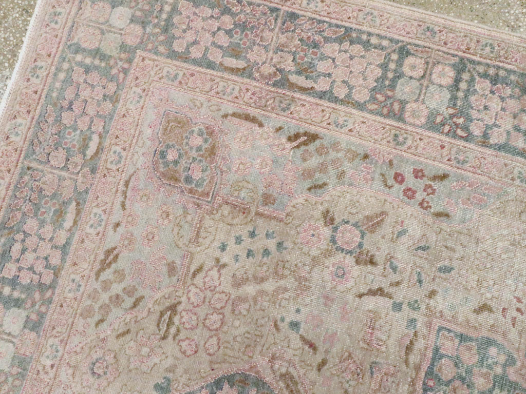 Vintage Persian Tabriz Accent Rug, No.21470 - Gss