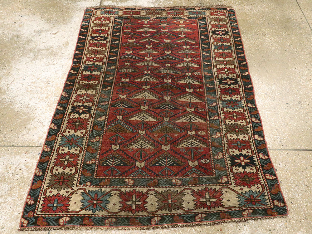 Antique Caucasian Shirvan Rug, No.21480 - Gss