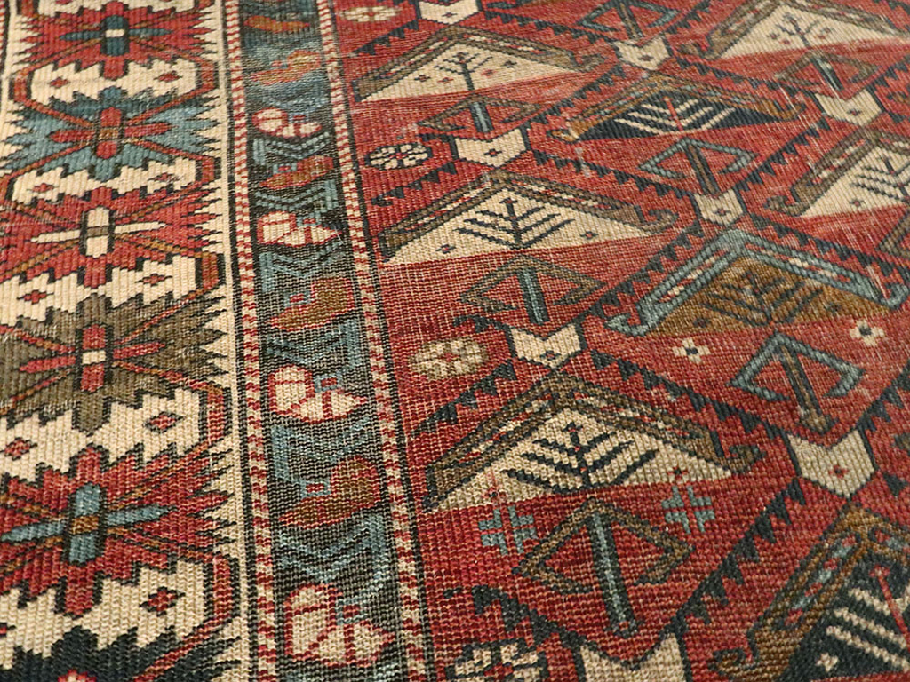 Antique Caucasian Shirvan Rug, No.21480 - Gss