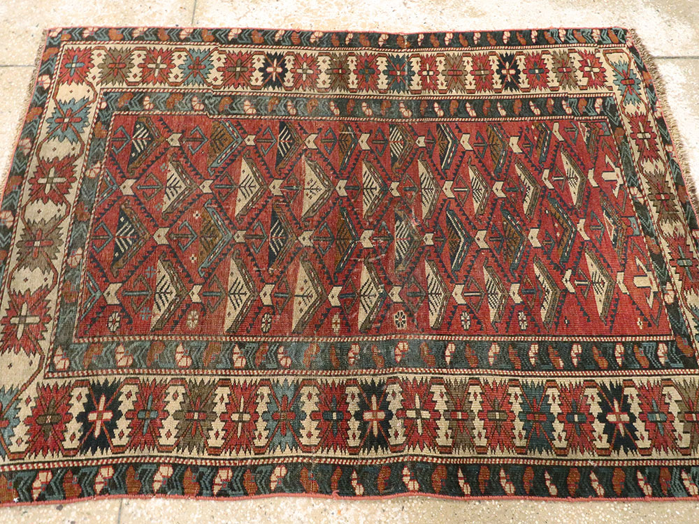 Antique Caucasian Shirvan Rug, No.21480 - Gss