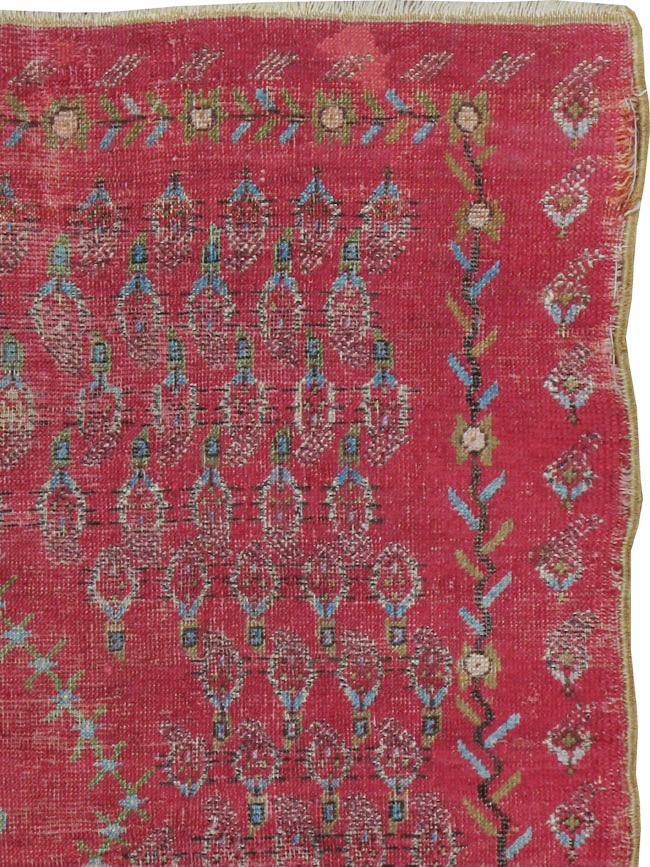 Antique Ghiordes Distressed Rug, No.21510 - Gss