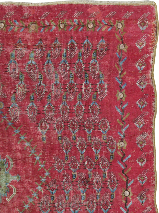 Antique Ghiordes Distressed Rug, No.21510 - Gss